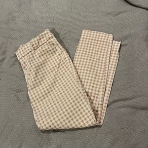 Old navy pixie pants - gingham print / picnic design work pants